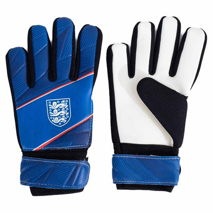 Blue-Black-Red - Back - England FA Childrens-Kids Fuse Crest Goalkeeper Gloves