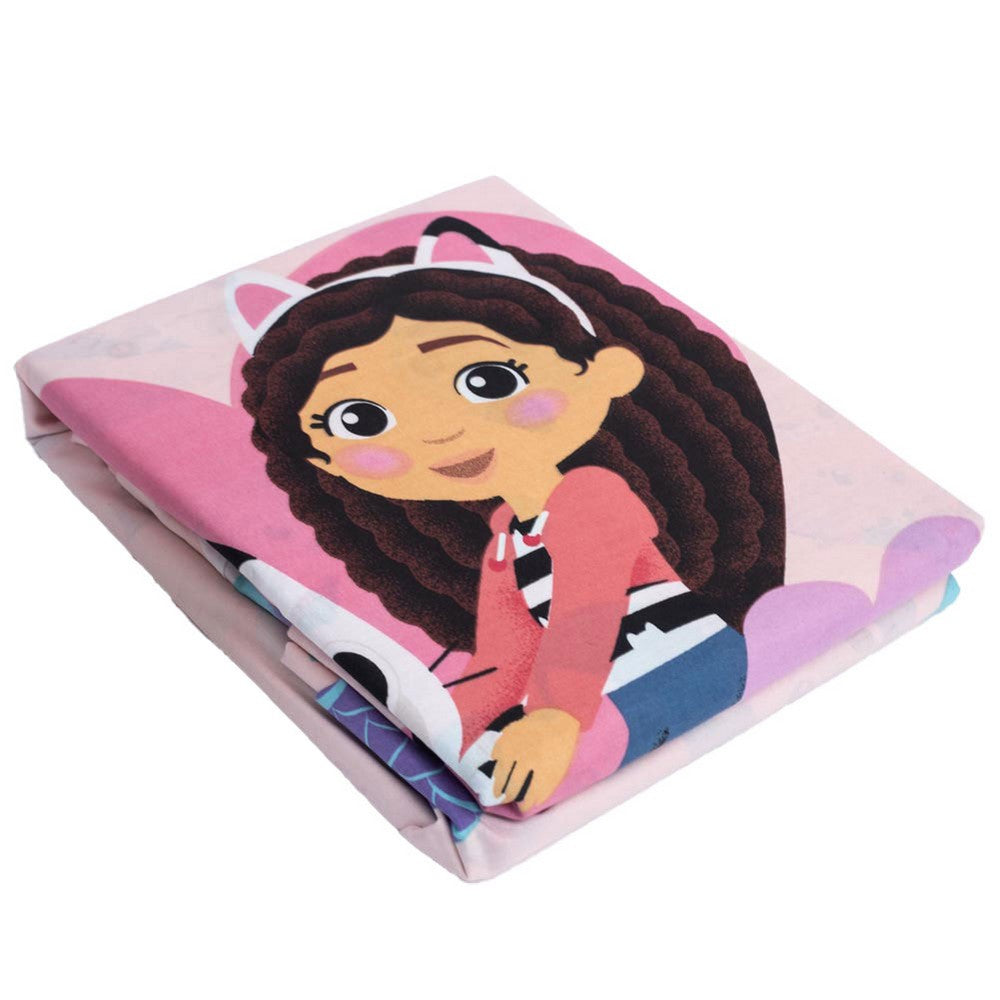 Pink-Blue-Purple - Side - Gabby´s Dollhouse Hug Duvet Set