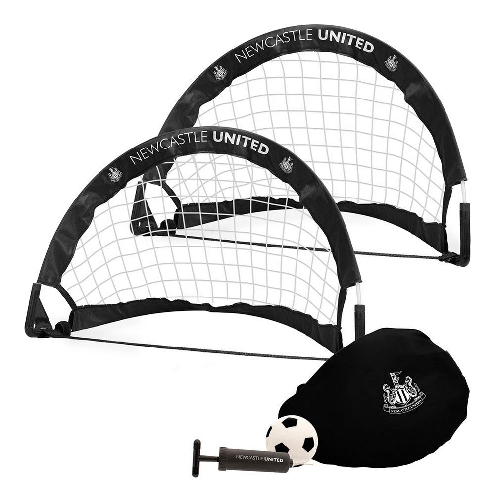 Black-White - Front - Newcastle United FC Pop Up Football Goal Set