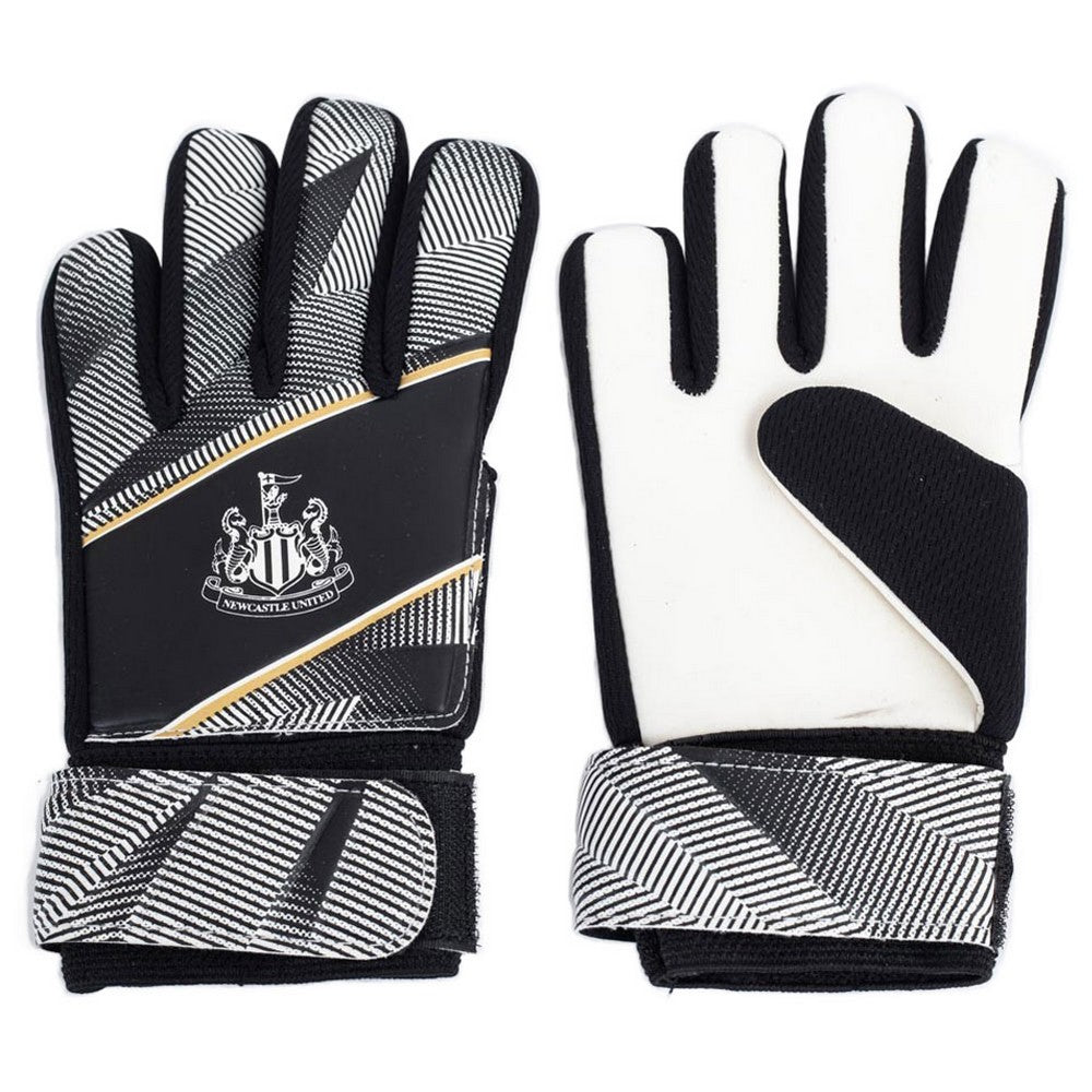 Black-White - Lifestyle - Newcastle United FC Childrens-Kids Fuse Crest Goalkeeper Gloves