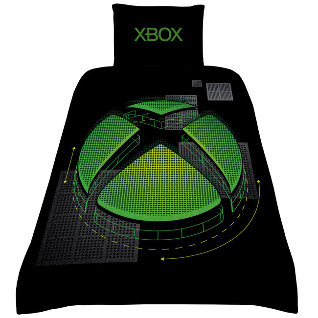 Black-Green - Front - Xbox Logo Duvet Cover Set
