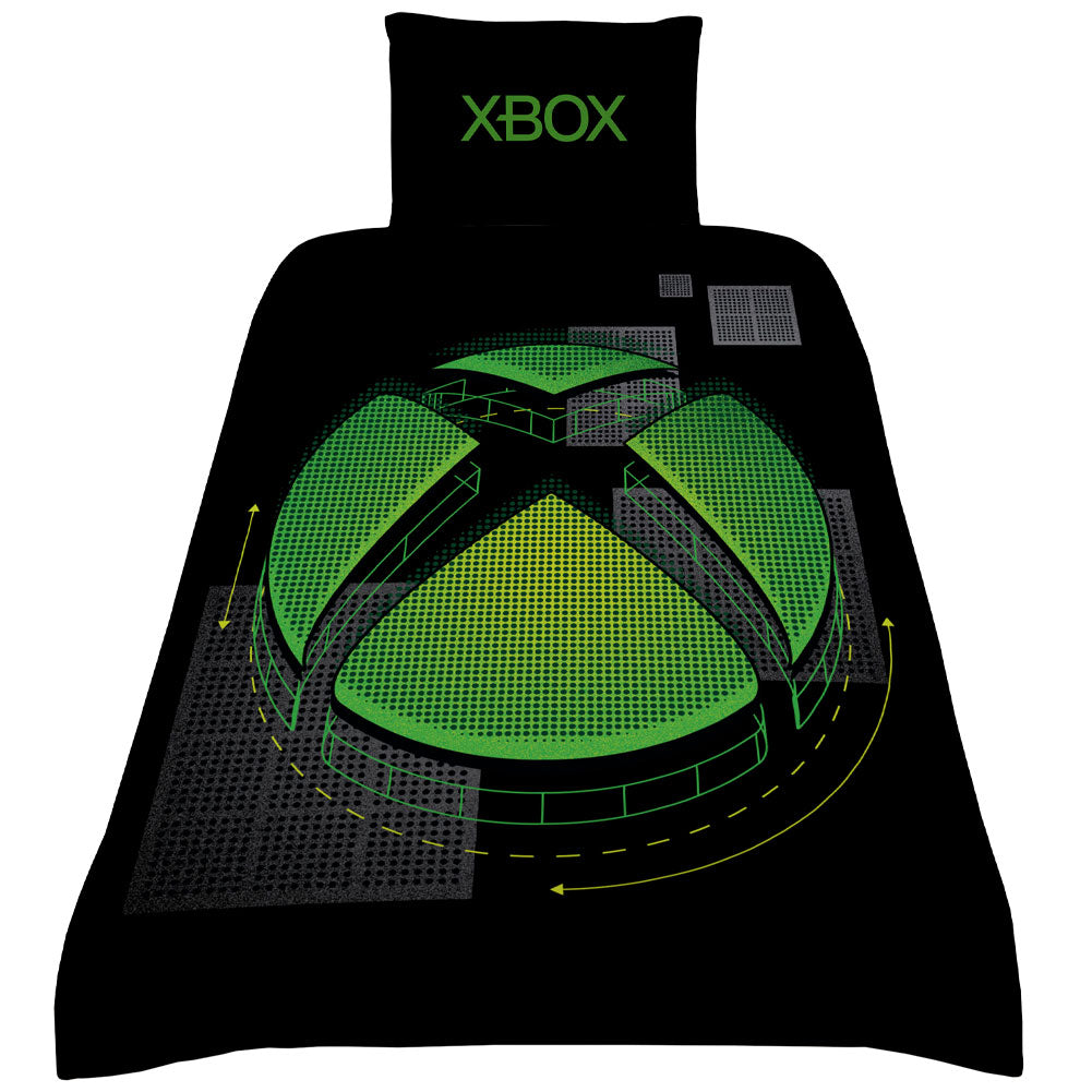 Black-Green - Front - Xbox Logo Duvet Cover Set