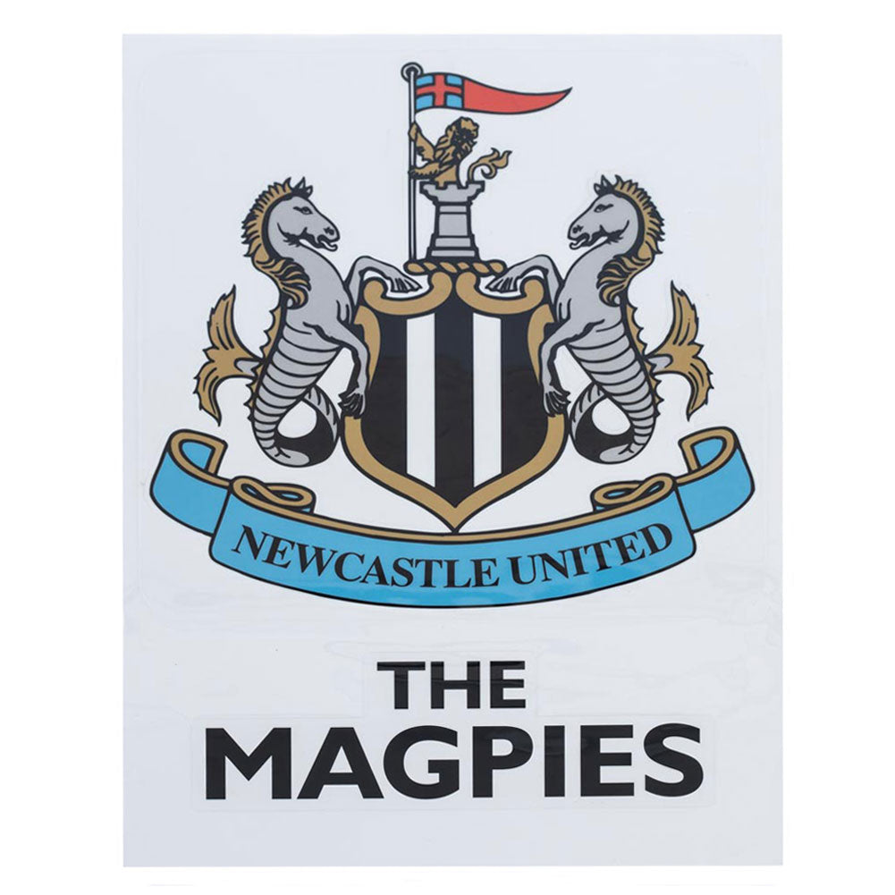 White-Blue-Black - Front - Newcastle United FC A3 Car Decal