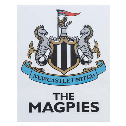 White-Blue-Black - Front - Newcastle United FC A3 Car Decal