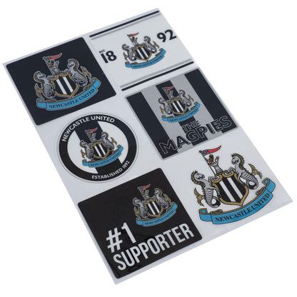 White-Blue-Black - Back - Newcastle United FC Car Decal Set (Pack of 6)