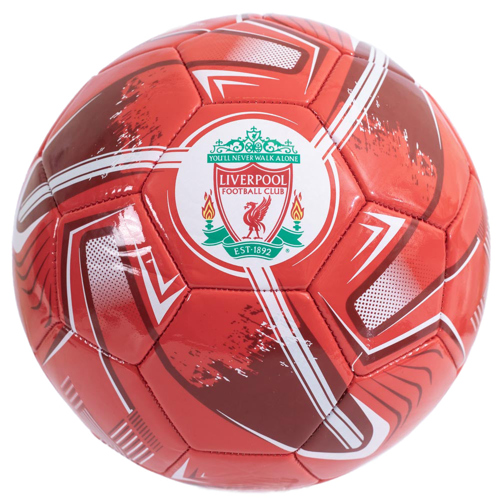 Red-White - Front - Liverpool FC Turbine Print Football