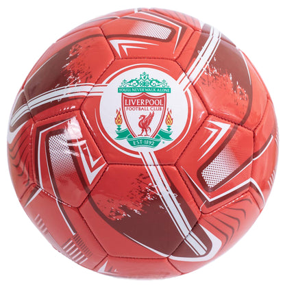 Red-White - Front - Liverpool FC Turbine Print Football