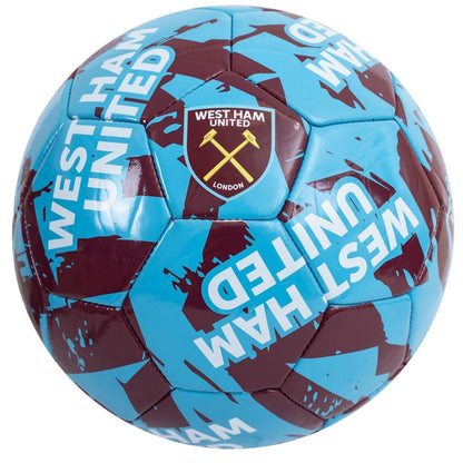 Sky Blue-Claret - Back - West Ham United FC Graffiti Football