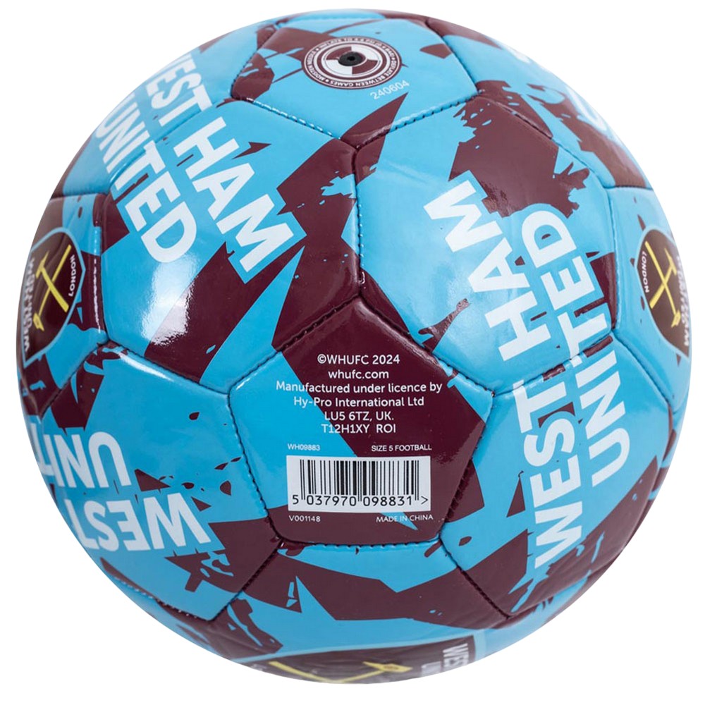 Sky Blue-Claret - Side - West Ham United FC Graffiti Football