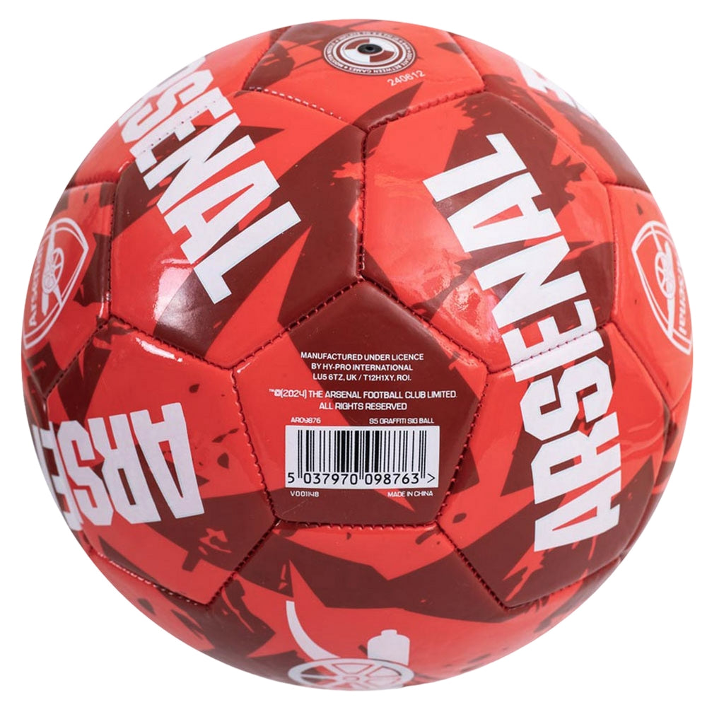 Red-Dark Red-Blue-Gold-White - Side - Arsenal FC Graffiti Football