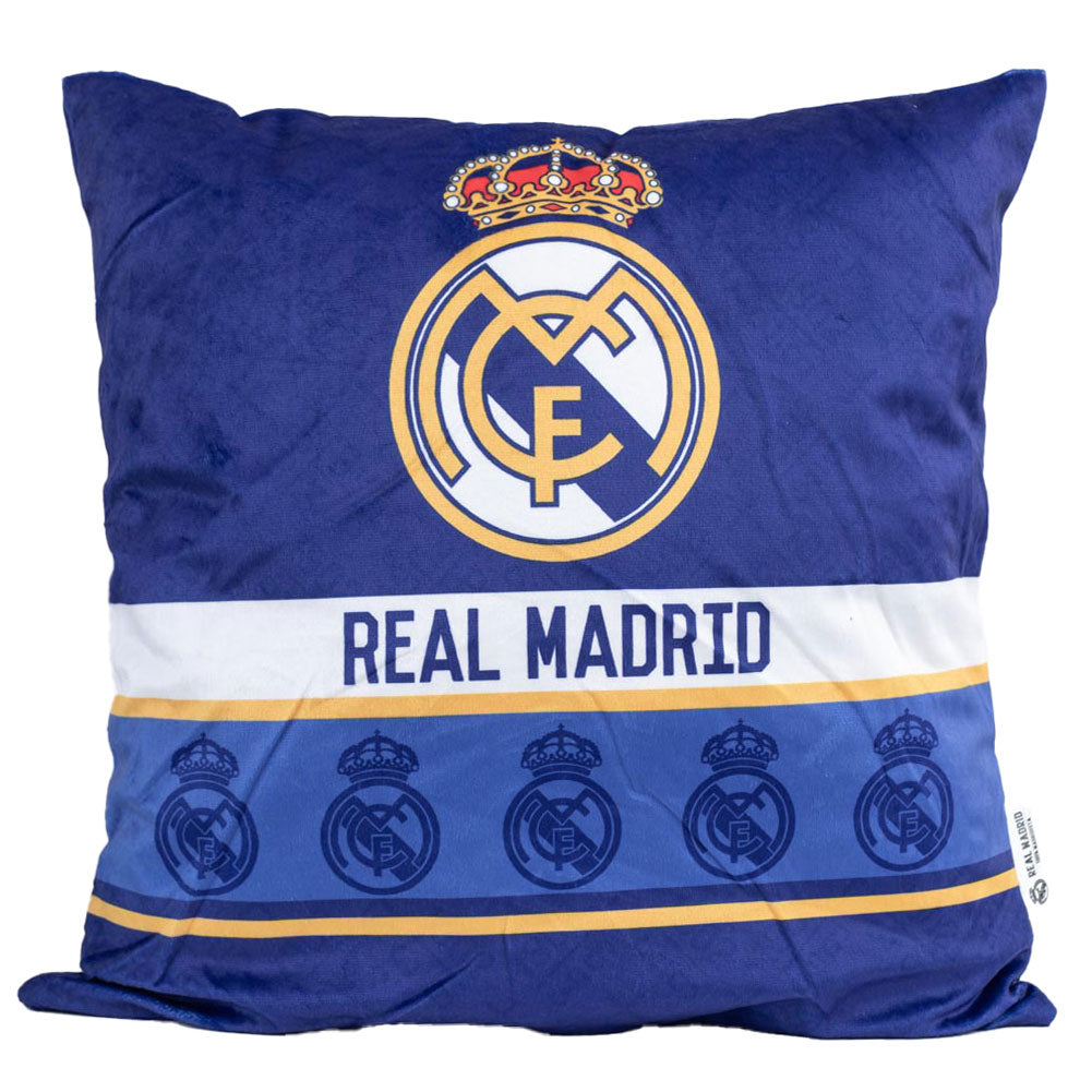 Blue-White-Gold - Front - Real Madrid CF Filled Cushion