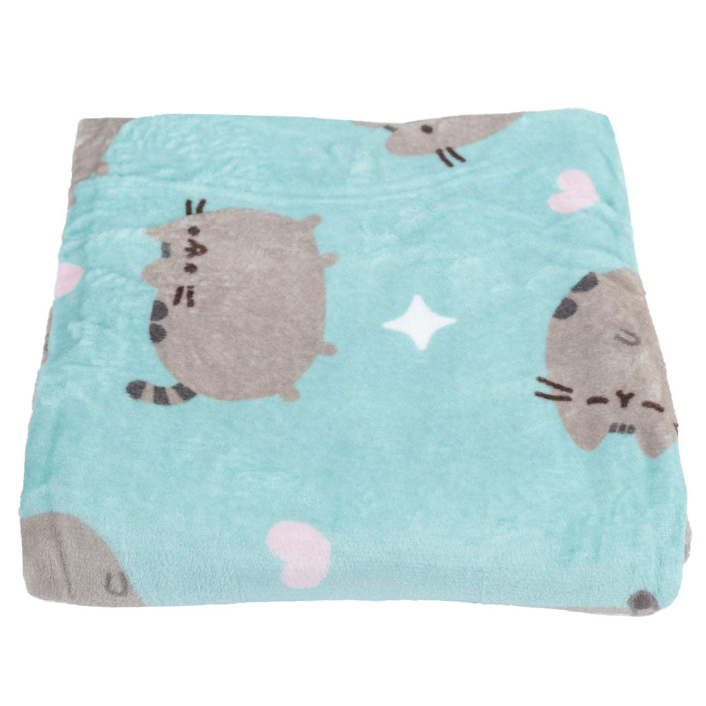 Blue-Grey - Back - Pusheen Premium Fleece Blanket