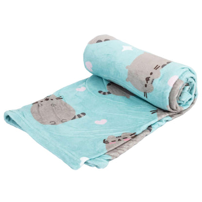 Blue-Grey - Front - Pusheen Premium Fleece Blanket