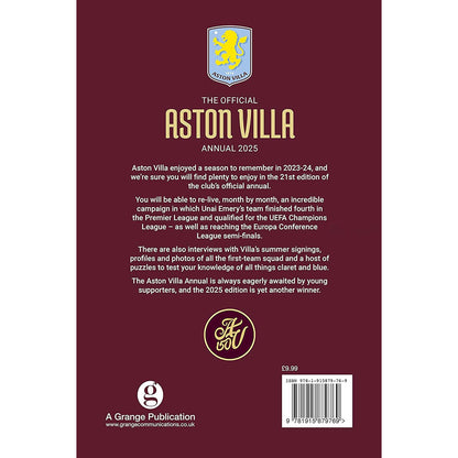 Maroon - Back - Aston Villa FC 2025 Annual