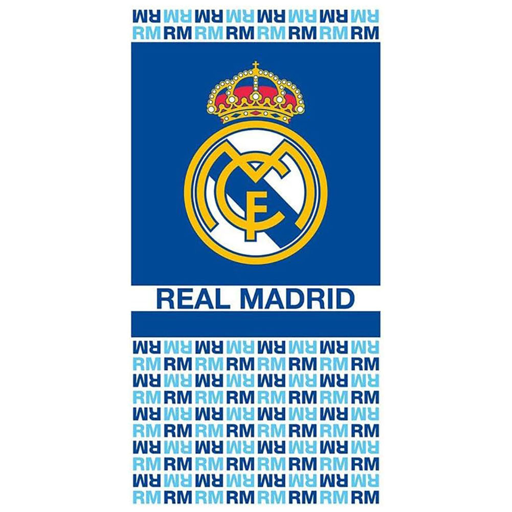 Blue-White-Gold - Front - Real Madrid CF Text Towel
