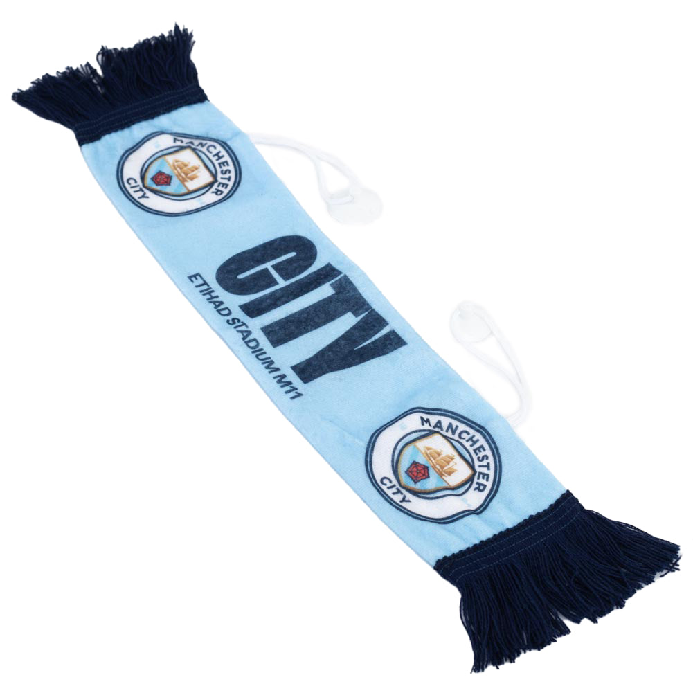 Sky Blue-White - Back - Manchester City FC Mini Scarf