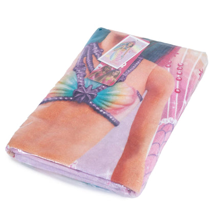 Multicoloured - Side - Barbie Mermaid Beach Towel