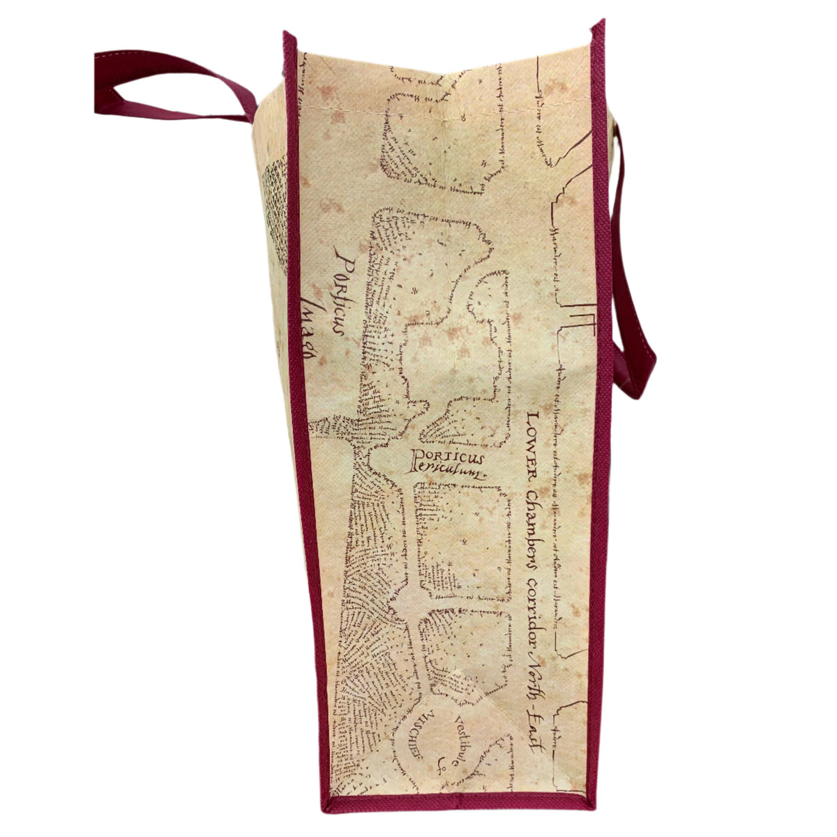 Cream-Maroon - Back - Harry Potter Marauders Map Reusable Shopper