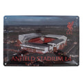 Red Brown-White - Back - Liverpool FC Metal Stadium Sign (Pack of 2)