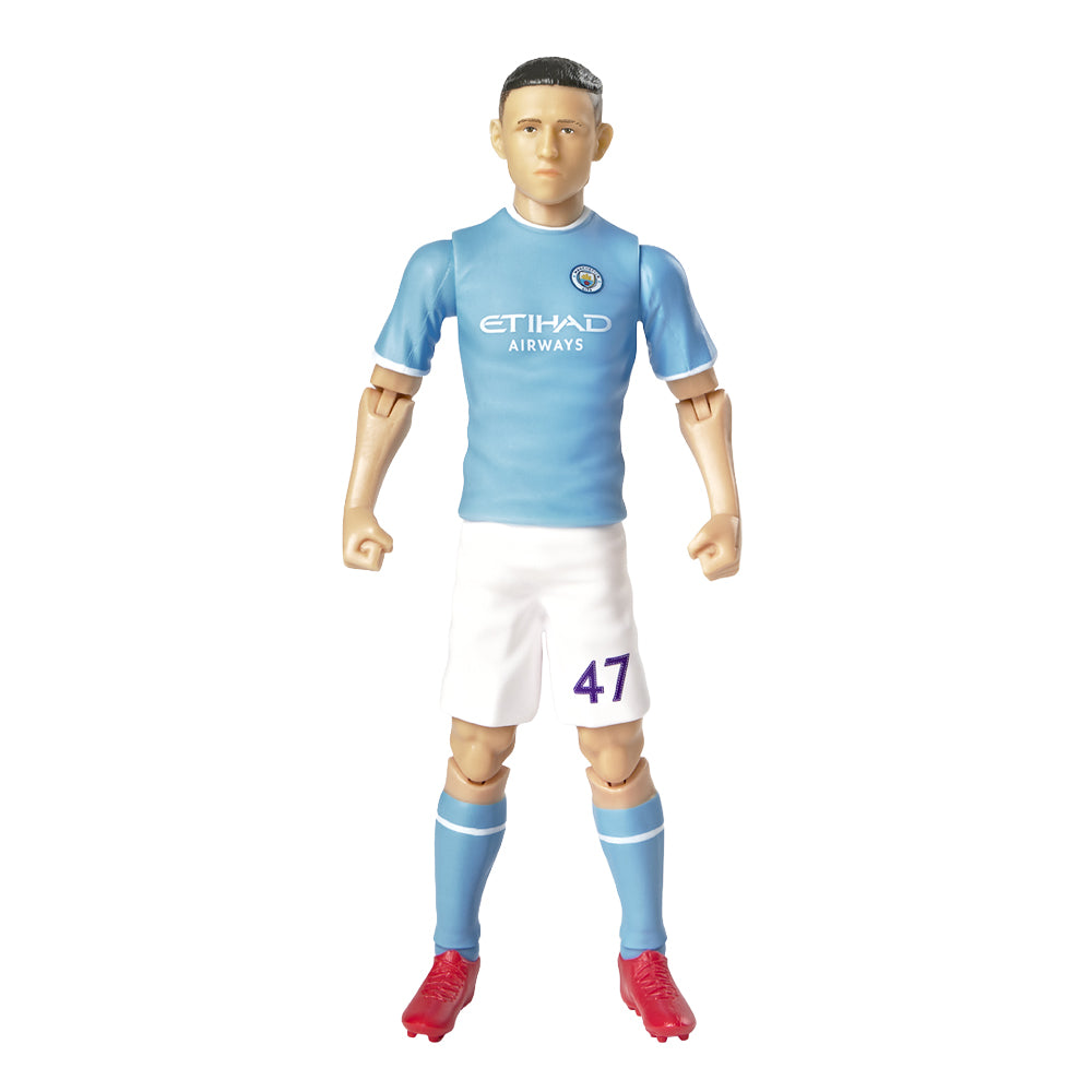 Sky Blue-White - Front - Manchester City FC Foden Football Figurine