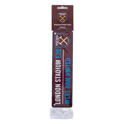Claret-Blue-Yellow - Side - West Ham United FC Window Sign