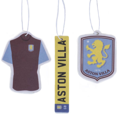 Blue-Claret - Front - Aston Villa FC Assorted Designs Air Freshener (Pack of 3)