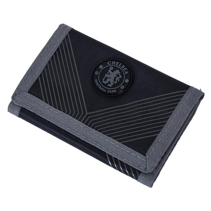 Black-Grey - Front - Chelsea FC Geometric Wallet