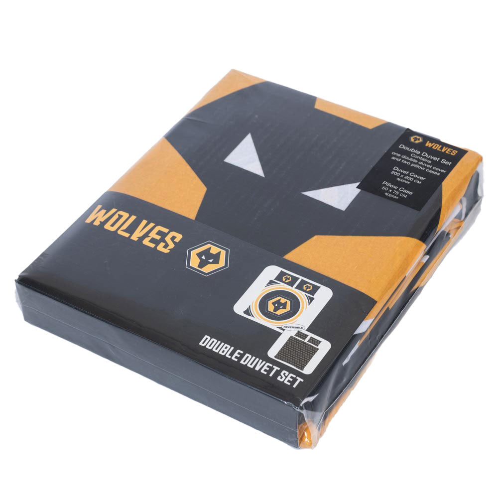 Black-White-Orange - Side - Wolverhampton Wanderers FC Pulse Duvet Set