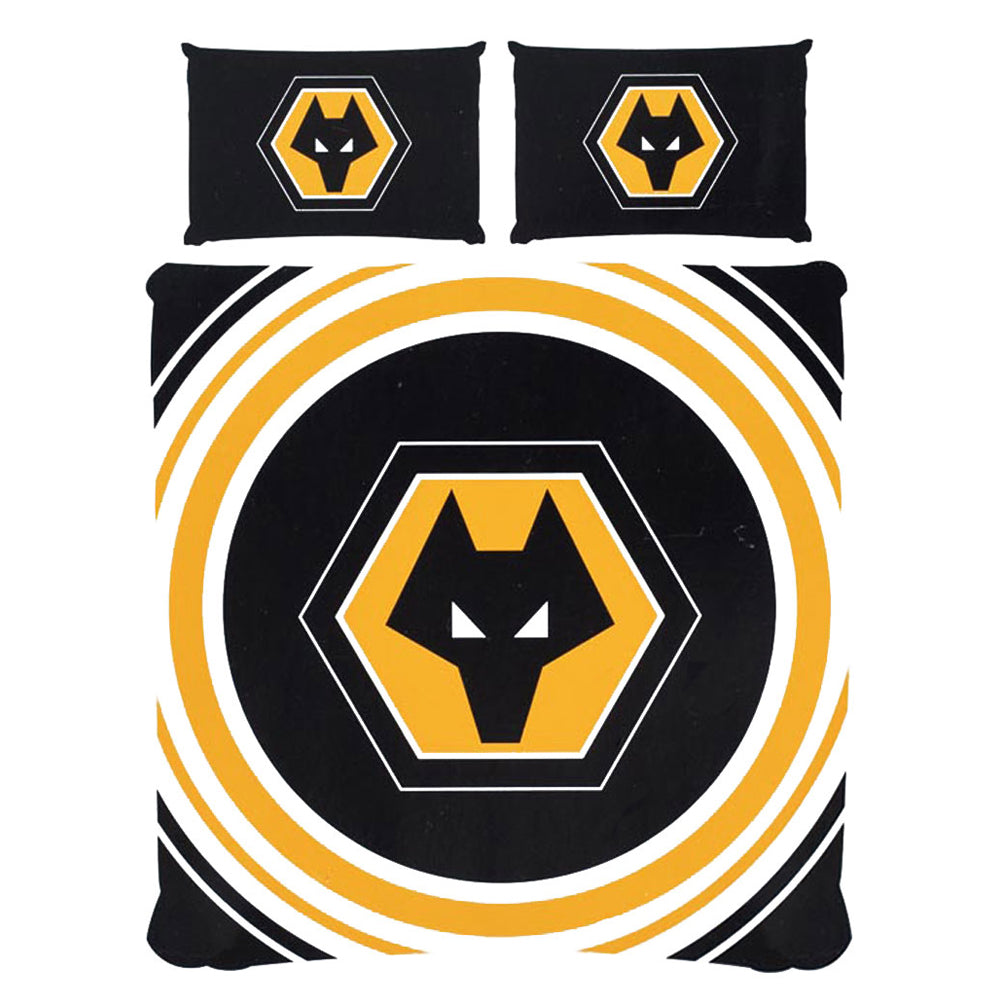 Black-White-Orange - Front - Wolverhampton Wanderers FC Pulse Duvet Set