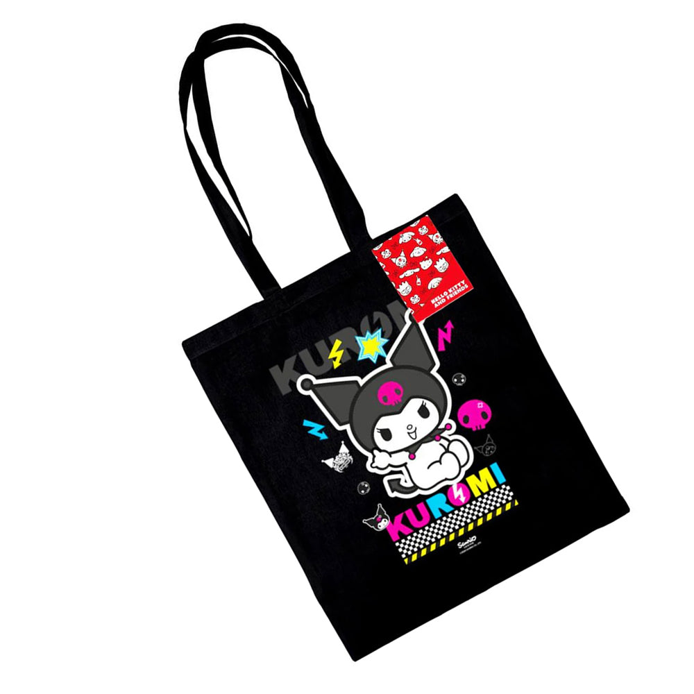 Black - Back - Kuromi Unisex Adult Canvas Tote Bag