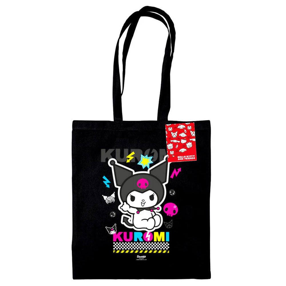 Black - Front - Kuromi Unisex Adult Canvas Tote Bag