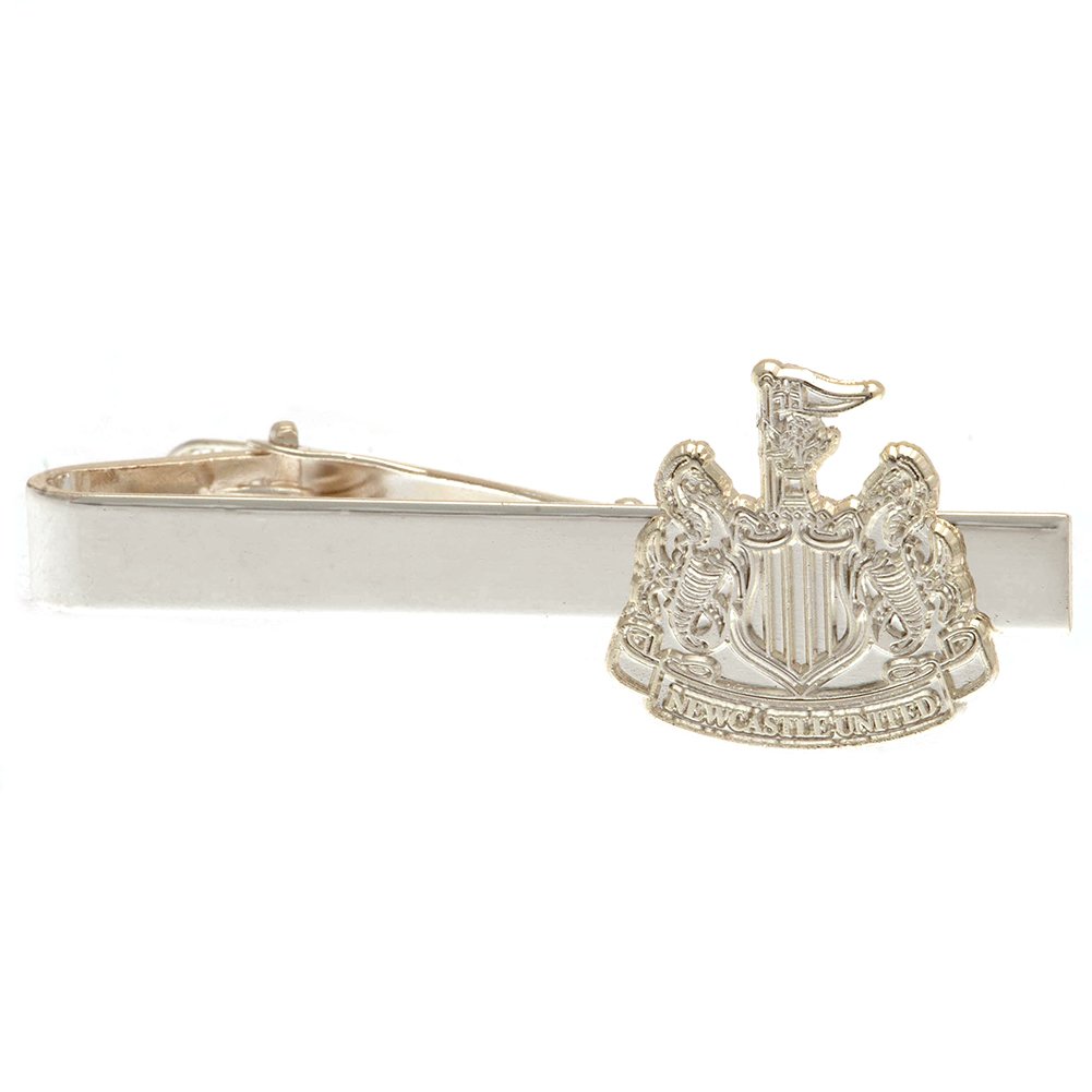 Silver - Back - Newcastle United FC Silver Painted Tie Clip