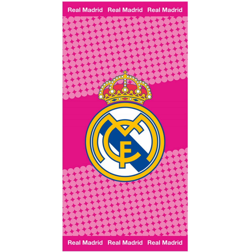Pink - Front - Real Madrid CF Beach Towel