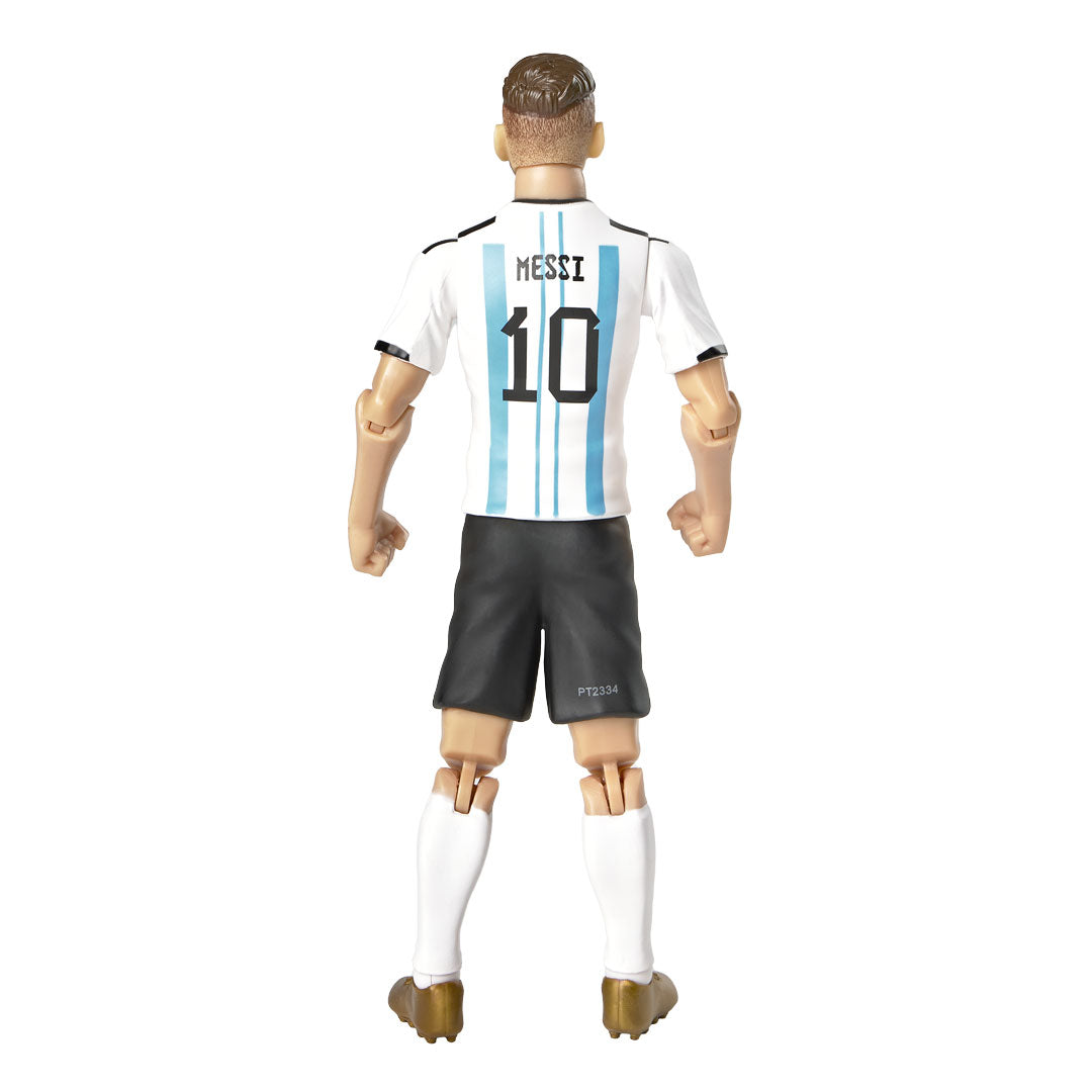 White-Black-Light Blue - Back - Argentina Lionel Messi Action Figure