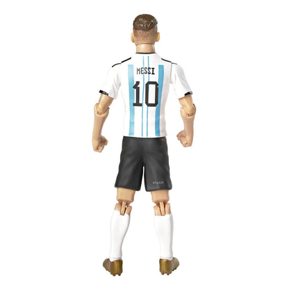 White-Black-Light Blue - Back - Argentina Lionel Messi Action Figure