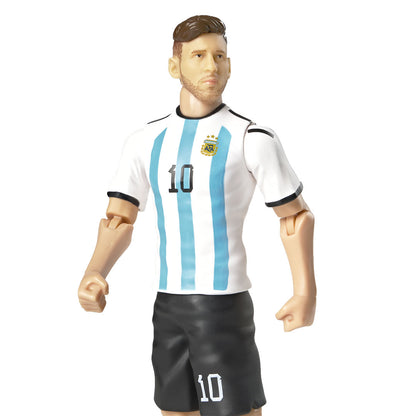 White-Black-Light Blue - Side - Argentina Lionel Messi Action Figure