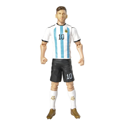 White-Black-Light Blue - Front - Argentina Lionel Messi Action Figure