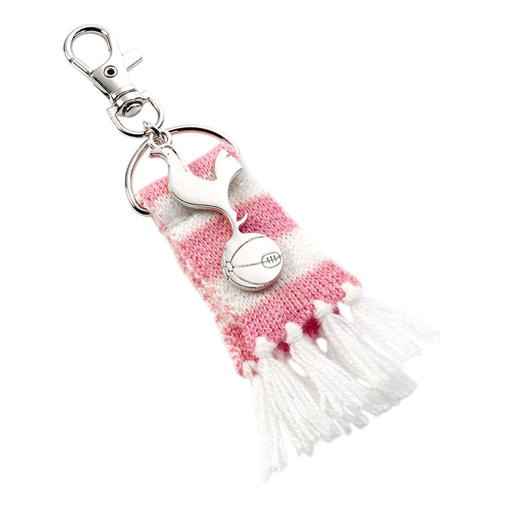 Pink-White - Back - Tottenham Hotspur FC Scarf Bag Charm