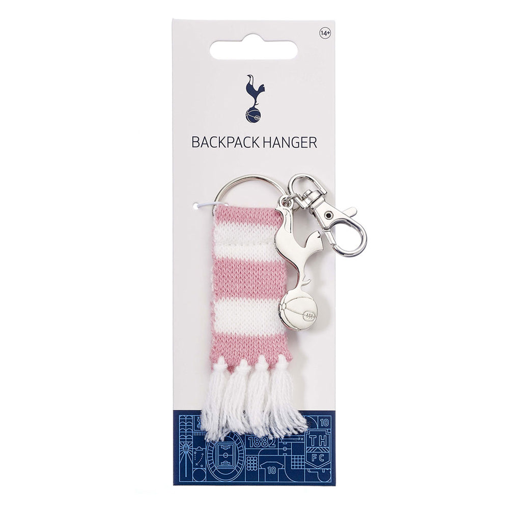 Pink-White - Side - Tottenham Hotspur FC Scarf Bag Charm