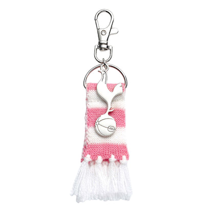 Pink-White - Front - Tottenham Hotspur FC Scarf Bag Charm