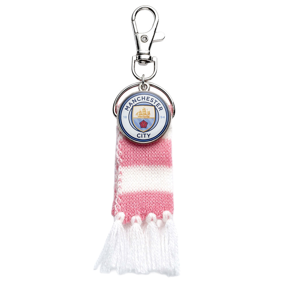 Pink-White-Blue - Back - Manchester City FC Scarf Bag Charm