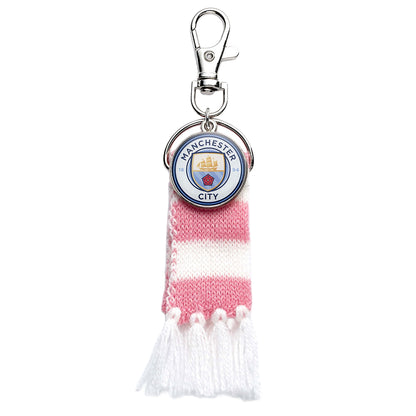 Pink-White-Blue - Back - Manchester City FC Scarf Bag Charm