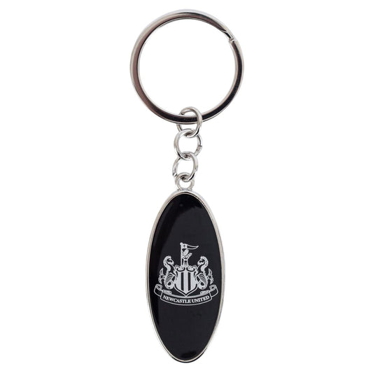 Black-Silver - Front - Newcastle United FC Ultimate Oval Keyring