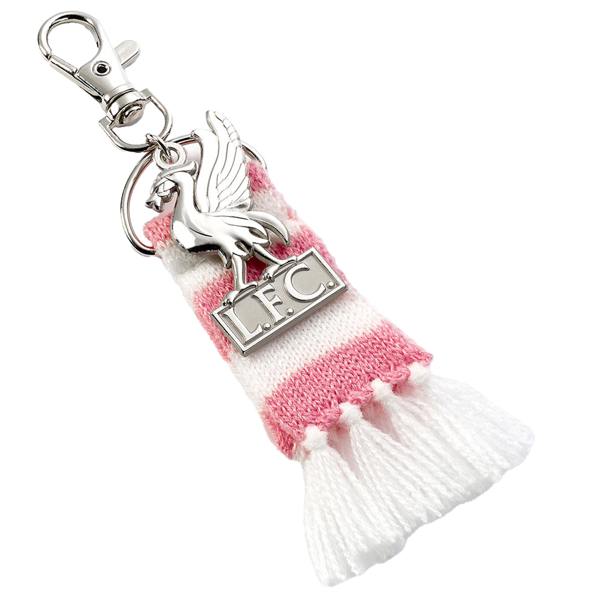 Pink-White-Silver - Back - Liverpool FC Scarf Bag Charm