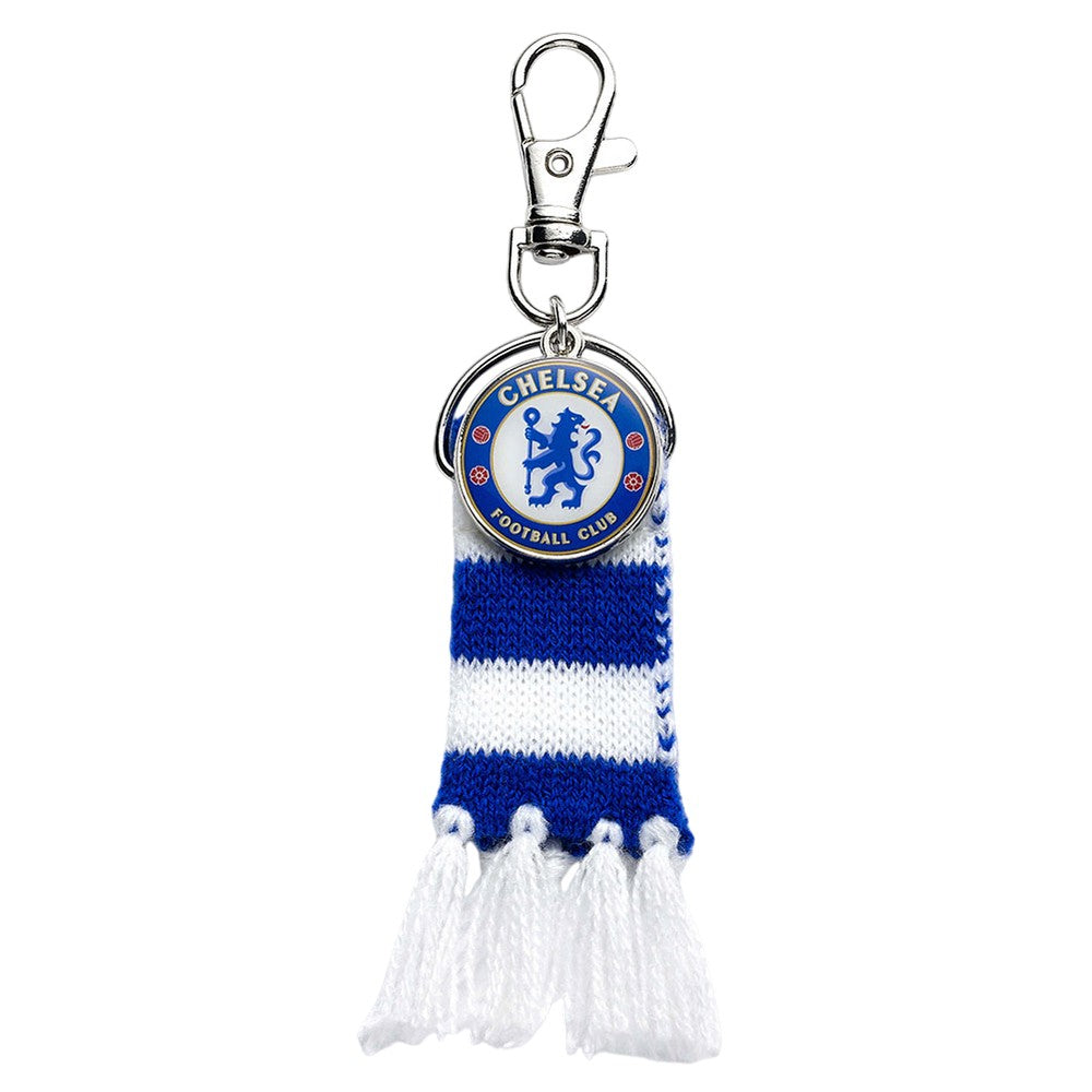 Blue-White - Back - Chelsea FC Bar Scarf Bag Charm