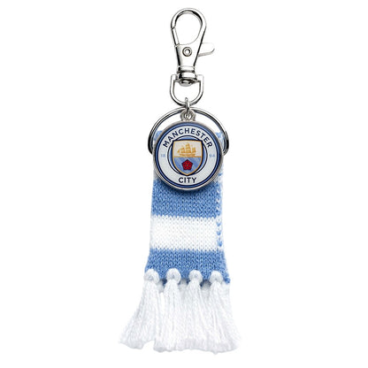 Blue-White - Back - Manchester City FC Bar Scarf Bag Charm