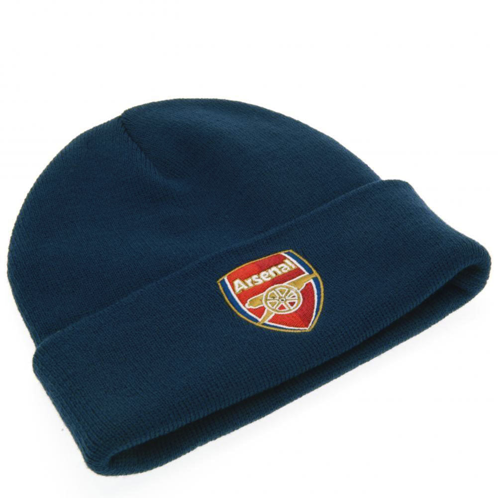 Navy - Back - Arsenal FC Cuffed Beanie