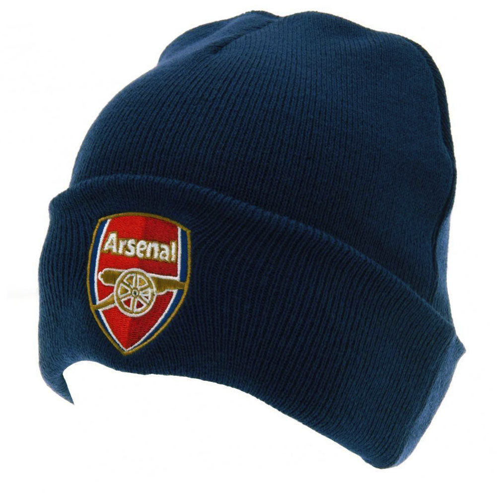 Navy - Front - Arsenal FC Cuffed Beanie