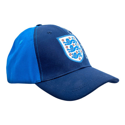 Navy-Royal Blue - Side - England FA Childrens-Kids Baseball Cap
