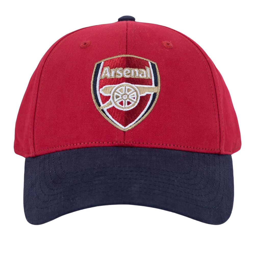 Navy-Red - Front - Arsenal FC Childrens-Kids Two Tone Baseball Cap